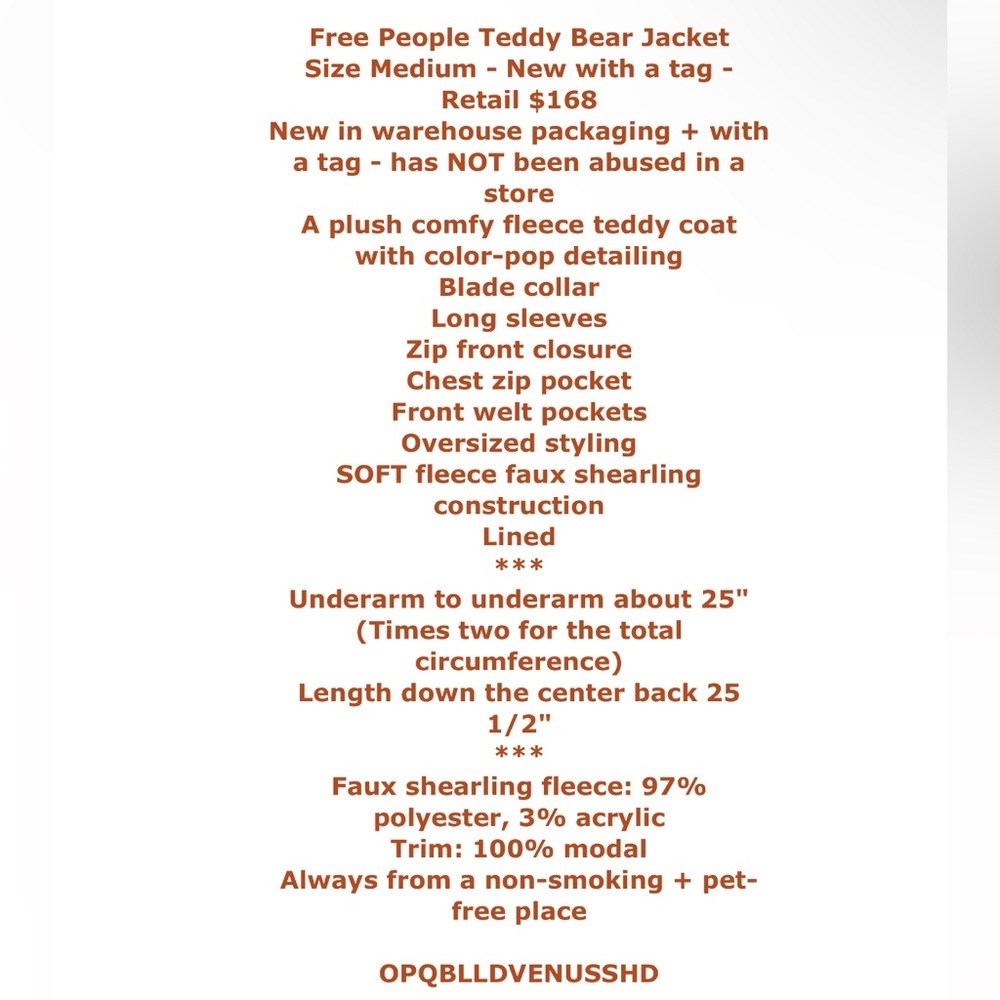 $168 Free People Teddy Bear Jacket Medium 8 10 Amber + Blue Blade Collar Pockets - Picture 2 of 16